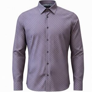 7- Diamonds 4 Way Stretch Performance Shirt, Geometric Purple, Men's LG